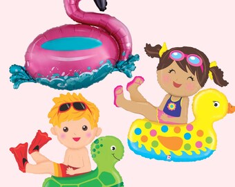 Pool Float Balloons | Pool Birthday Party Decorations | Summer Party Supplies | One in the Sun Party Decor | Pool Party Decorations