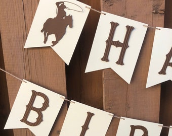 Custom Cowboy Banner | My First Rodeo Birthday Party Decorations | Western Party Supplies | Cowboy Birthday Party | Rodeo Decor