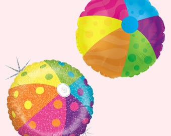 18" Beach Ball Balloons | Pool Birthday Party Decorations | Pool Party Supplies | Beach Party Decor | Summer Party Supplies | One in the Sun