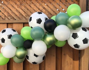 Soccer Balloon Garland | Soccer Birthday Party Decoration | Soccer Ball Balloons | Sports Party Supplies | Rookie Year Birthday