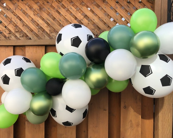 Guirnalda de globos de fútbol / Decoración de fiesta de cumpleaños de fútbol  / Globos de pelota de fútbol -  México