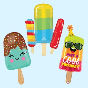 Ice Pop Balloons | Ice Cream Birthday Party Decorations | Summer Party Supplies | Cool Pop Party Decor