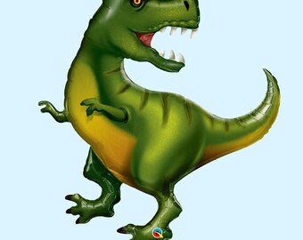 42" T-Rex Balloon | Dinosaur Birthday Party Decorations | 3-Rex Party Supplies