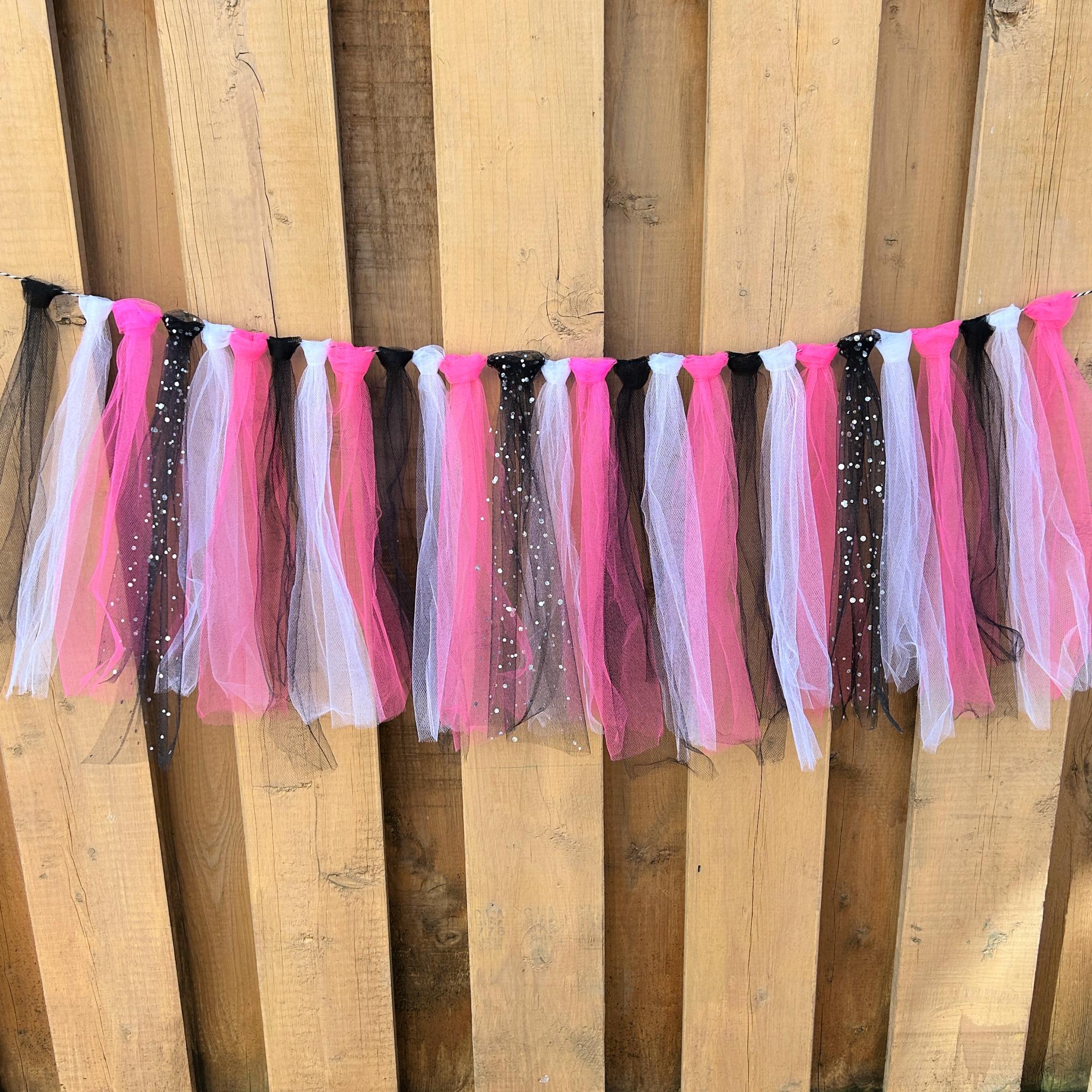 One Rocks Part Decor Pink Rock & Roll Highchair Banner | Girl One Rocks First Birthday Party ...