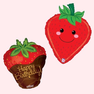 Strawberry Balloons | Berry First Birthday Party Decorations | TWOtti Frutti Party Supplies| Fruit Birthday Party Decorations |Berry Balloon