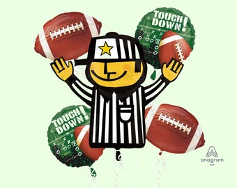 Football Balloon Bouquet | Sports Birthday Party Decorations | Football Party Supplies | Football Balloons