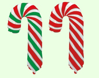 Jumbo 39 Inch Candy Cane Balloon | Christmas Birthday Party Decorations | Winter ONEderland | Gingerbread Candy Party Supplies
