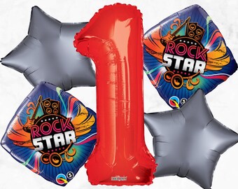 One Rocks First Birthday Pink One Rocks Balloon Bouquet | Girls One Rocks Birthday Party ...