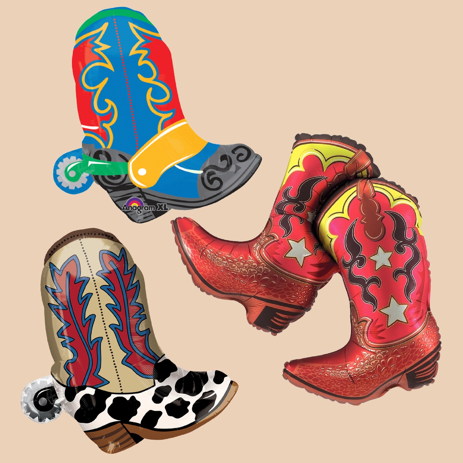 Cowboy Boot Balloons | My First Rodeo Birthday Party Decorations ...