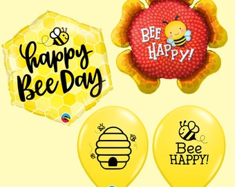 Bumble Bee Balloons | Bee Birthday Party Decorations | First BeeDay Birthday Party Supplies | Bumble Bee Party Decor | Bug Party Decoration