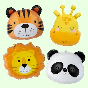 Jungle Animal Balloons | Safari Birthday Party Decorations | Wild One Party Supplies | Two Wild Decor