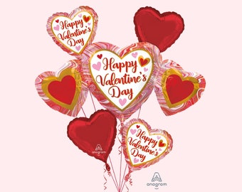 Valentines Day Balloon Bouquet | Valentines Party Decoration | Galentines Day Party Supplies