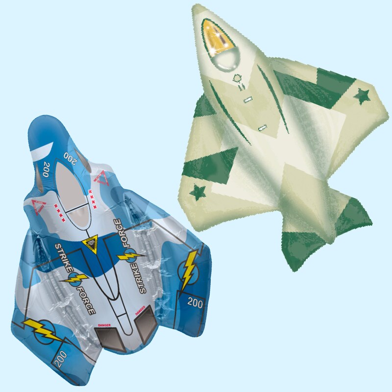 Mayflower Jet Fighter Party Supplies - Fighter Jet Themed Birthday Balloon Bouquet