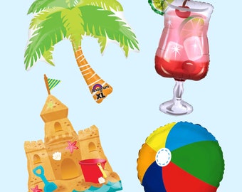 Beach Balloons | Pool Party Birthday Party Decorations | Pool Party Supplies | Summer Party Decor | Tropical Party Decor | Beach Ball Party