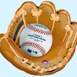 Globo gigante de 25 pulgadas con forma de guante de béisbol, decoración para fiesta de cumpleaños de novato, suministros para fiestas deportivas.