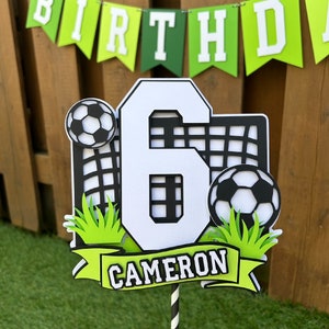 Custom Soccer Cake Topper | Soccer Birthday Party Decorations | Sports Party Supplies | Soccer Party Decor