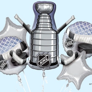 Hockey Balloon Bouquet | Sports Birthday Party Decorations | Hockey Party Supplies