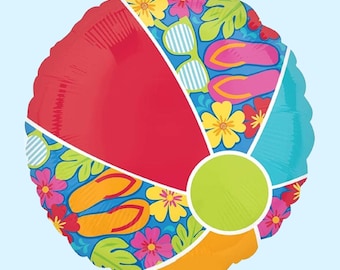 32" Beach Ball Balloon | One in the Sun Birthday Party Decorations | Pool Party Supplies | Summer Party Decor