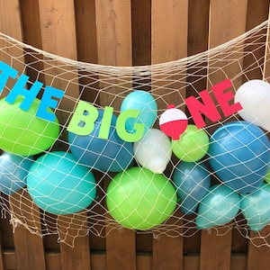 The Big One Balloon Party Backdrop | O-Fish-Ally One Birthday Party | Fishing Party Decorations