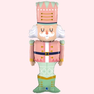Jumbo 50 Inch Pink Nutcracker Balloon | Pink Christmas Party Decor | Oh What Fun to Be One Birthday Party | Christmas Baby Shower Decoration
