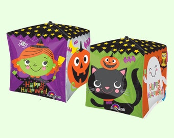 15 Inch Halloween Cube Balloon | Halloween Birthday Party Decorations | Halloween Party Supplies | Cute Halloween Decor