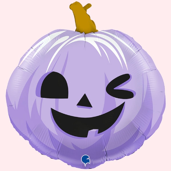 Jumbo 29 Inch Purple Pumpkin Balloon | Pink Halloween Birthday Party Decorations | Spooky One Decor | Two Spooky Party Supplies