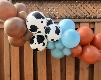 Cowboy Balloon Garland | Rodeo Birthday Party Decorations | My First Rodeo | Last Rodeo | Farm Party Decorations | Barnyard Party Supplies