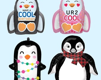Penguin Balloons | Winter ONEderland Birthday Party Decoration | Arctic Party Supplies | Penguin Party Decor