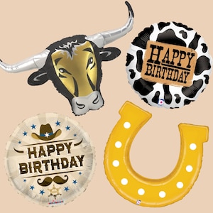 Ballons de cow-boy | Décorations de fête d&#39;anniversaire de cow-boy | Articles de fête pour mon premier rodéo | Décoration de fête western | Décorations d&#39;anniversaire de rodéo
