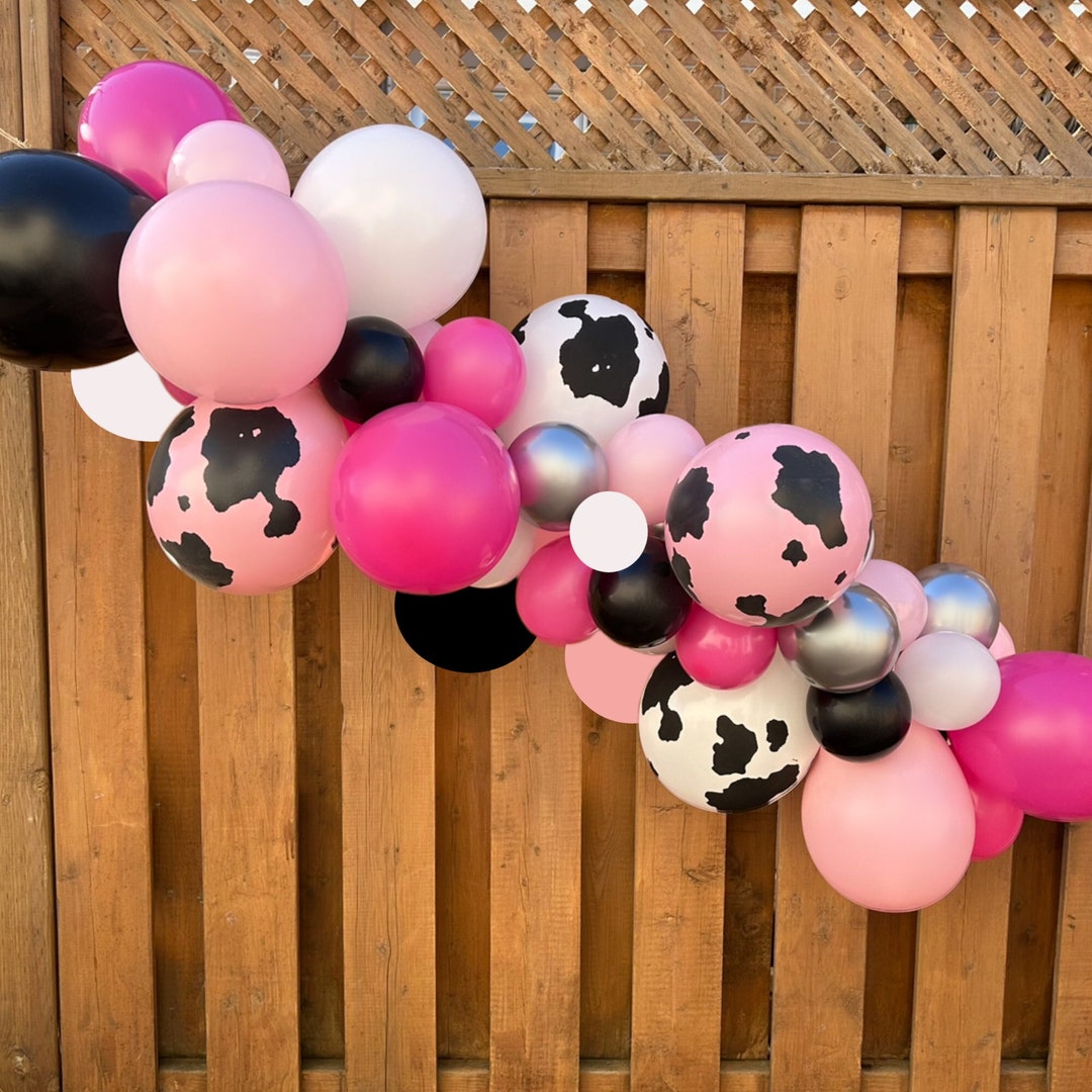 Pink Rodeo Party Disco Cowgirl Balloon Garland | Pink My First Rodeo Birthday Party ...