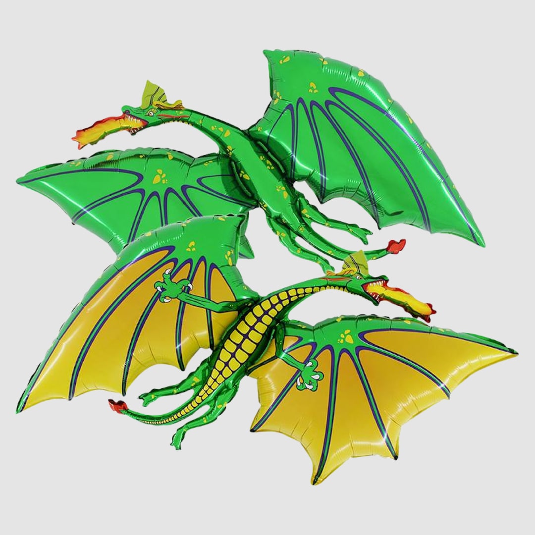 Jumbo 36 Inch Green Dragon Balloon Dragon Birthday Party Etsy