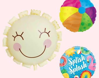 Pool Party Balloons | Pool Birthday Party Decorations | Pool Party Supplies | Beach Party Decor | Summer Party Supplies | One in the Sun