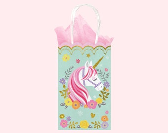 10 Pack Unicorn Party Favour Bags | Unicorn Birthday Party Decorations | Unicorn Party Supplies