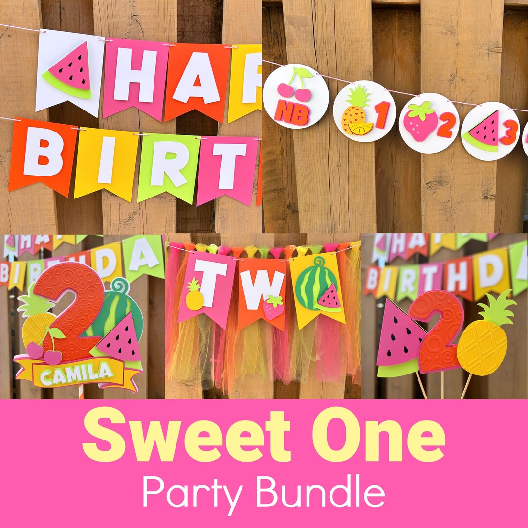 Fruit Party Bundle | Sweet One First Birthday Party Decorations | Tutti ...