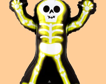 30" Neon Skeleton Balloon | The Spooky One | Halloween Birthday Party Decorations | Halloween Party Supplies