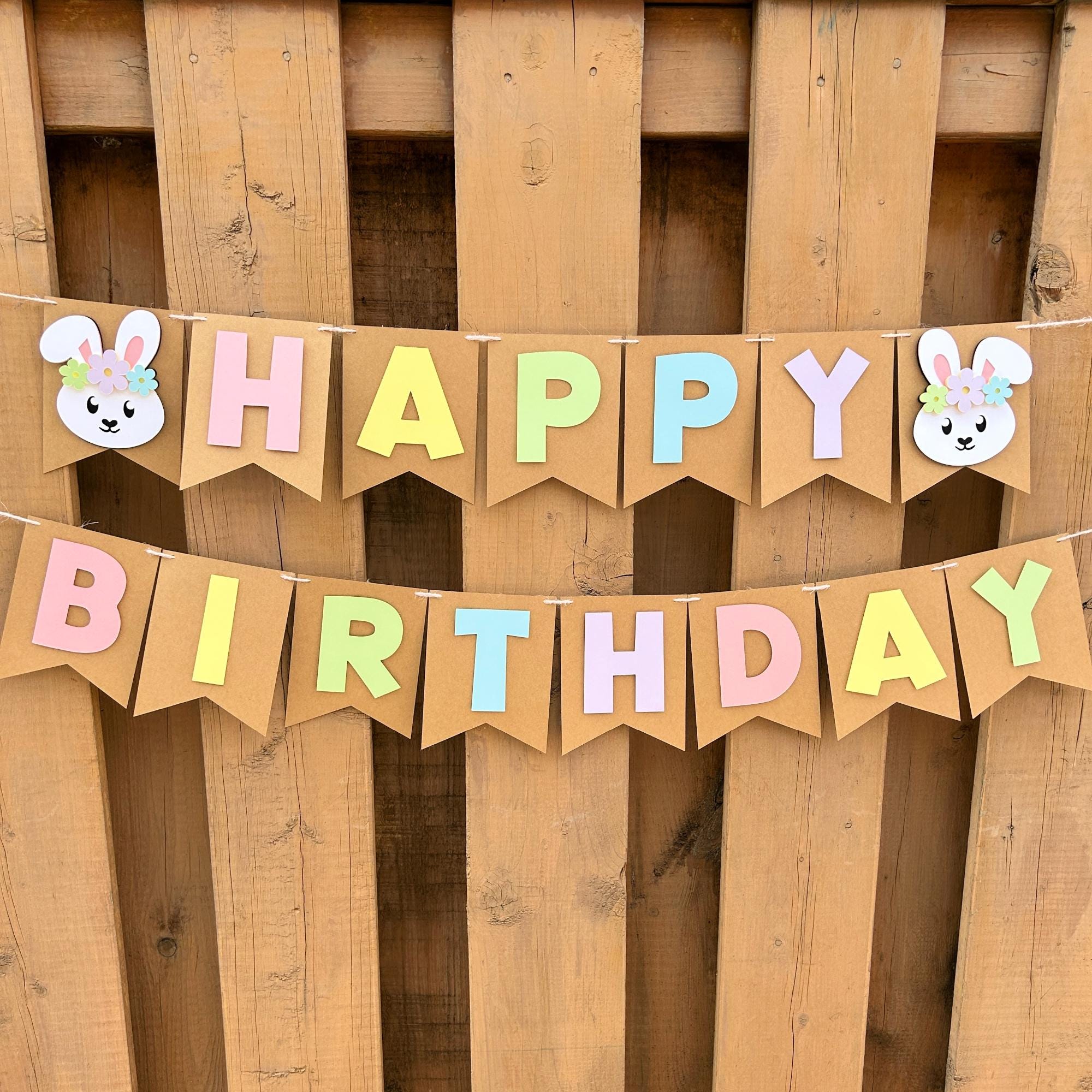 Custom Bunny Banner | Spring Birthday Party Decorations | Some Bunny is ...