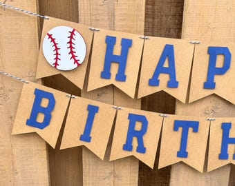 Custom Baseball Banner | Rookie Year Birthday Party Decorations | Sports Party Supplies
