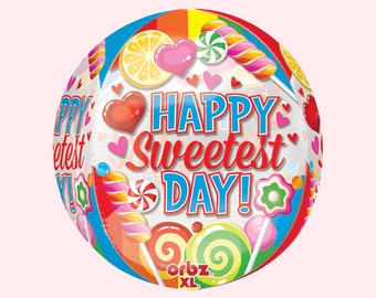 15 Inch Sphere Candy Balloon | Candy Shop Birthday Party Decorations | Sweet One Party Supplies | Two Sweet Candy Party Decor