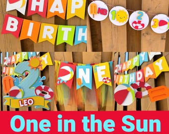 Pool Party Bundle | One in the Sun First Birthday Party Decorations | Summer Party Supplies
