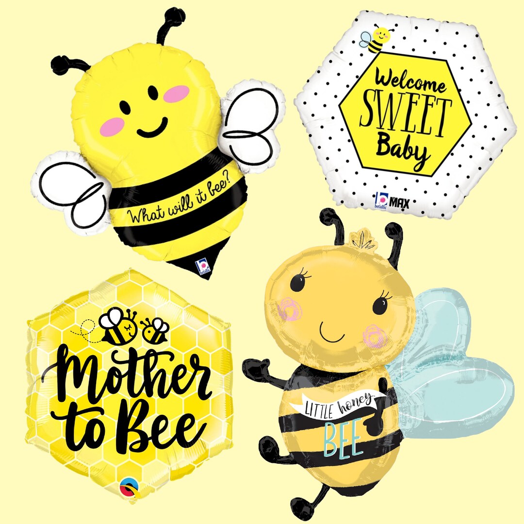 Bumble Bee Baby Balloons | What Will Baby Bee Gender Reveal Party ...