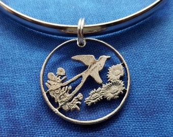 CustomCharms Oklahoma State Expandable Wire Charm Bracelet Bangle w/Blue Color Crystals CustomCharms Oklahoma State Expandable Wire Charm Bracelet Bangle w/Blue Color Crystals