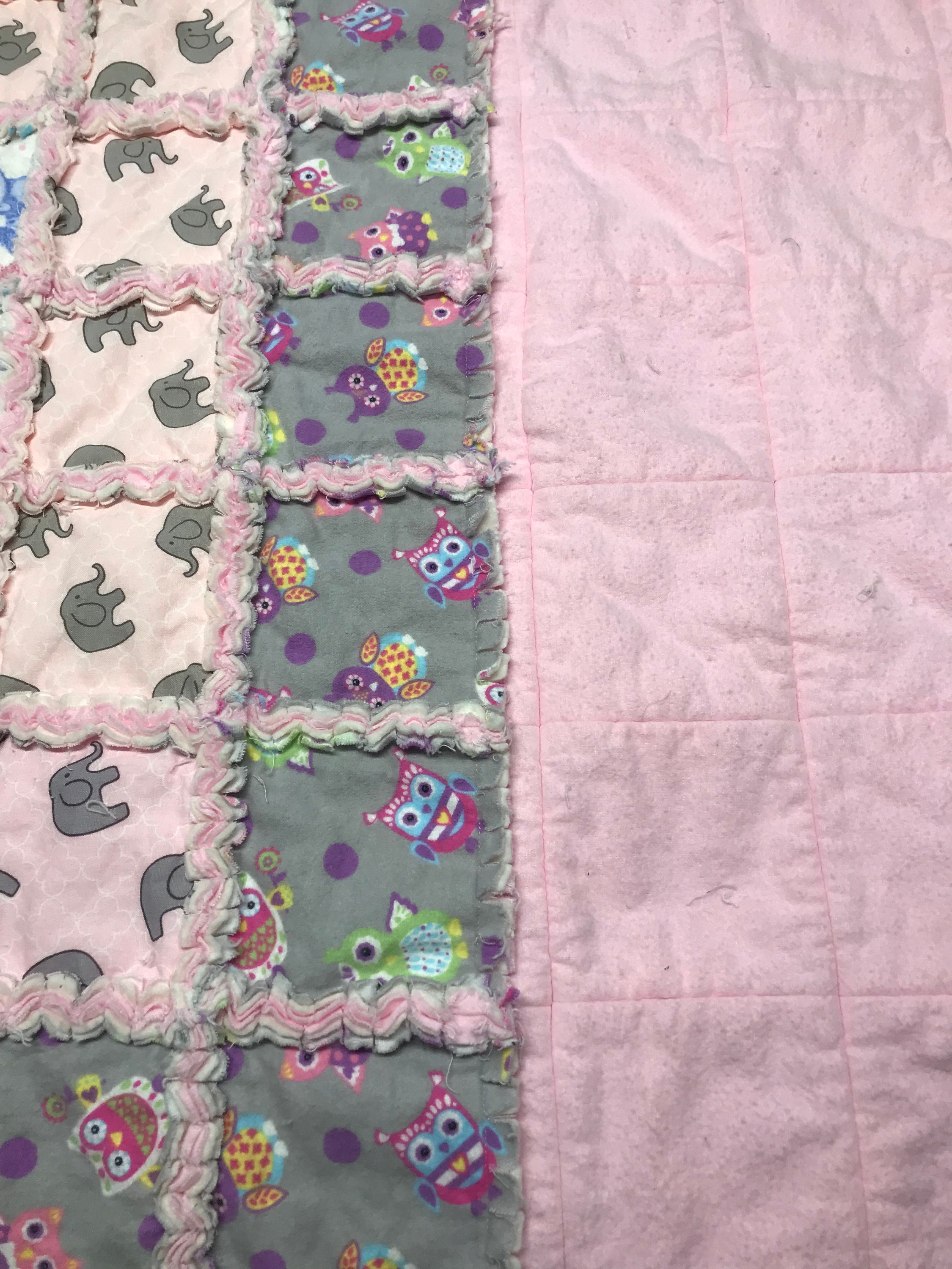 Baby Girl Rag Quilt Baby Rag Quilt Rag Crib Quilt Baby Girl Etsy Canada