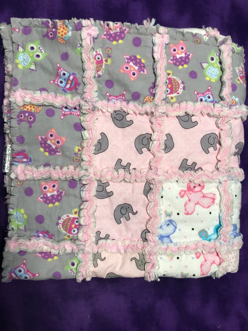 Baby Girl Rag Quilt Baby Rag Quilt Rag Crib Quilt Baby Girl Etsy Canada
