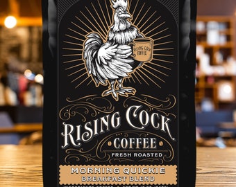 Funny Coffee Gift – Morning Quickie Breakfast Blend, Fresh Roasted Organic Coffee, 12oz