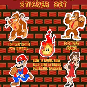 Donkey Kong Sticker Set
