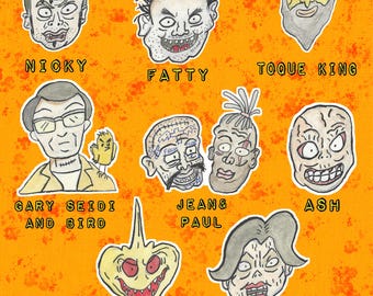 SuperJail Prisoners Stickers Set
