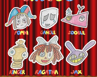 The Amazing Digital Circus Aufkleber Set