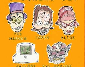 Super Jail Employees Stickers Set