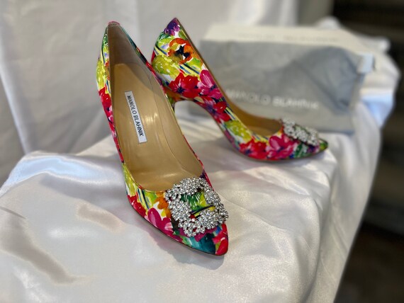 Manolo Blahnik Floral Pumps With 