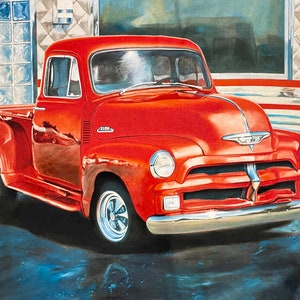 Red and White Truck Panel by Wild Wings